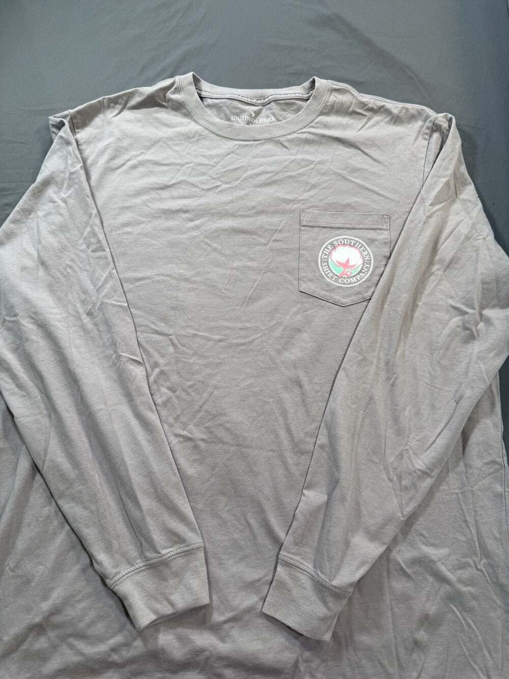 The Southern Shirt Company Long Sleeve T-Shirt Gray Mountain Graphic